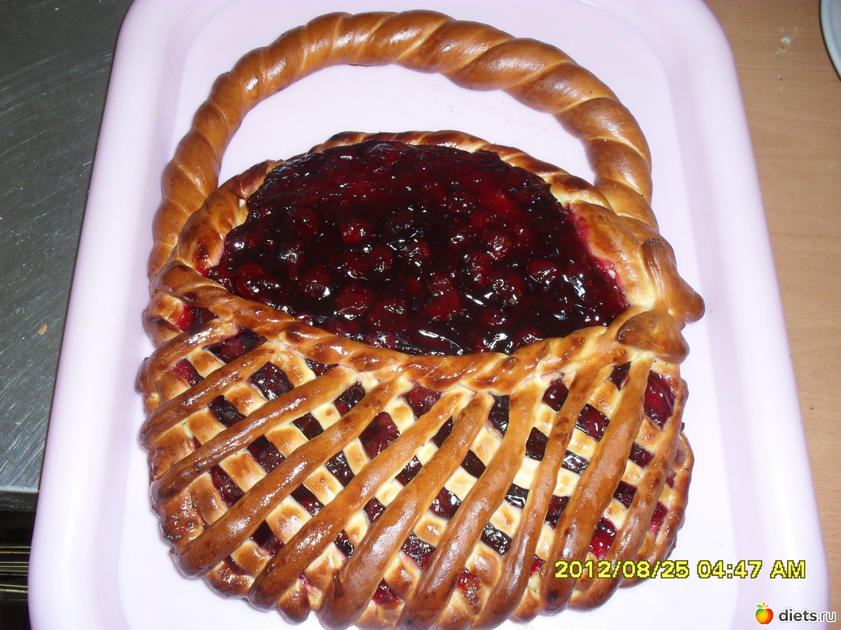 Рецепт пирога корзинка с ягодами